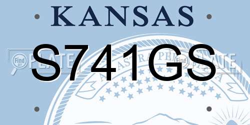 S741GS Kansas License Plate