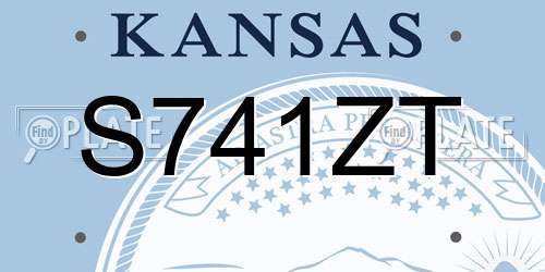 S741ZT Kansas License Plate