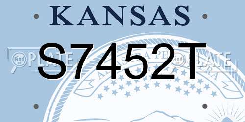 S7452T Kansas License Plate