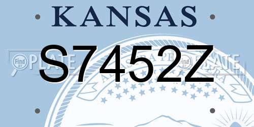 S7452Z Kansas License Plate