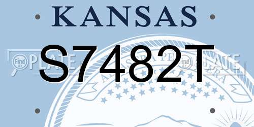 S7482T Kansas License Plate