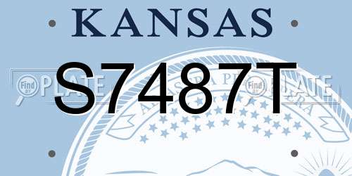 S7487T Kansas License Plate