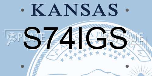 S74IGS Kansas License Plate