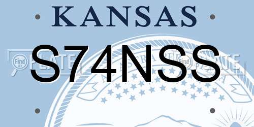 S74NSS Kansas License Plate
