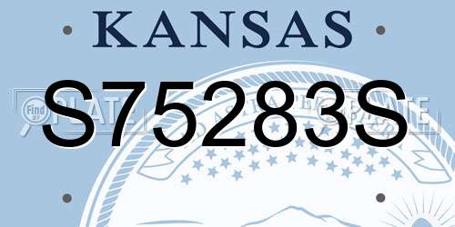 S75283S Kansas License Plate