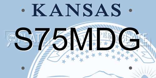 S75MDG Kansas License Plate