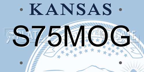 S75MOG Kansas License Plate