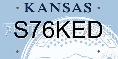 S76KED Kansas License Plate