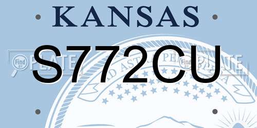 S772CU Kansas License Plate