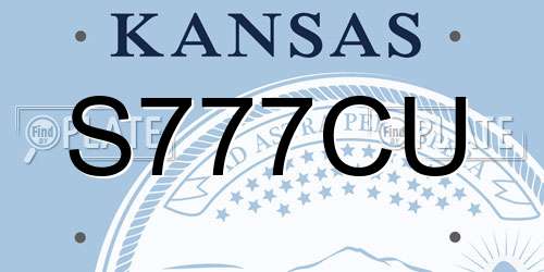 S777CU Kansas License Plate