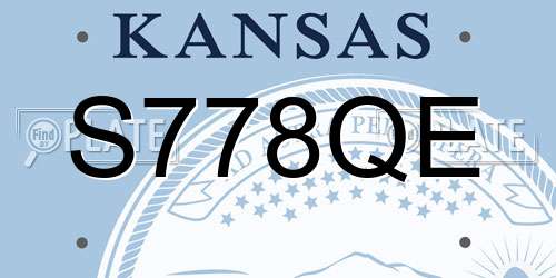 S778QE Kansas License Plate