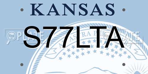 S77LTA Kansas License Plate