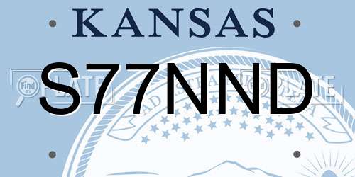 S77NND Kansas License Plate