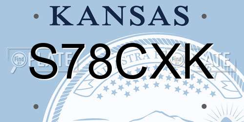 S78CXK Kansas License Plate