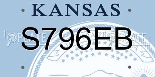 S796EB Kansas License Plate