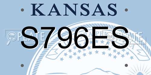 S796ES Kansas License Plate