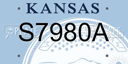 S7980A Kansas License Plate