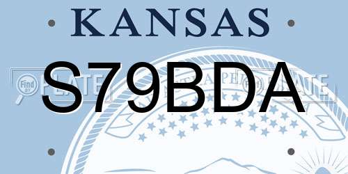 S79BDA Kansas License Plate