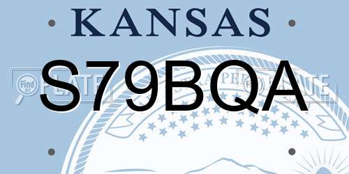 S79BQA Kansas License Plate