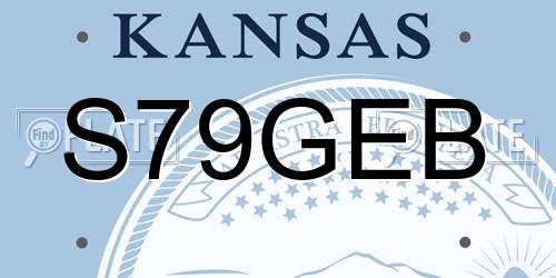 S79GEB Kansas License Plate