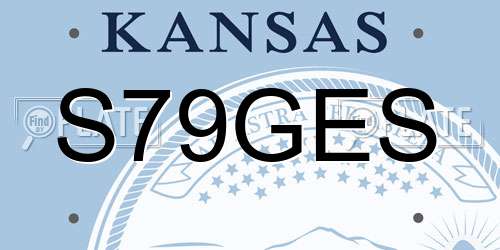 S79GES Kansas License Plate