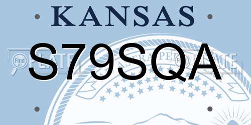 S79SQA Kansas License Plate