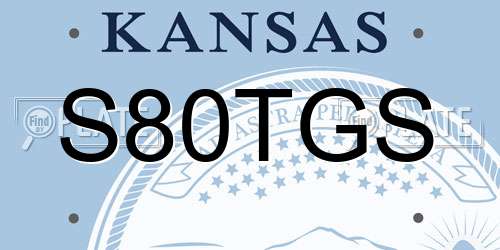 S80TGS Kansas License Plate