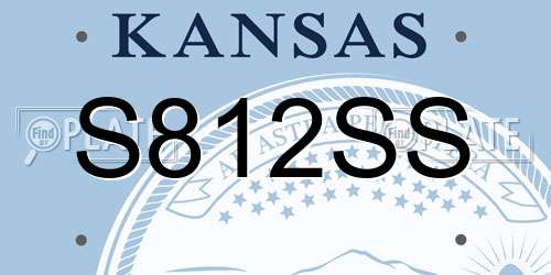 S812SS Kansas License Plate