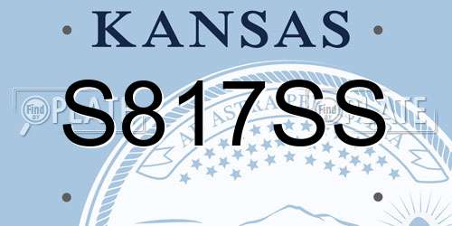 S817SS Kansas License Plate