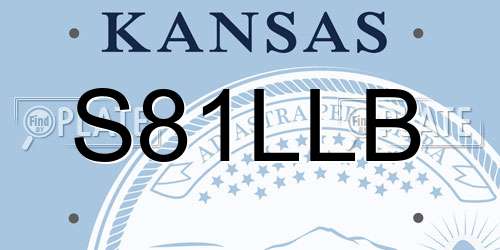 S81LLB Kansas License Plate