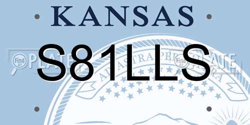 S81LLS Kansas License Plate