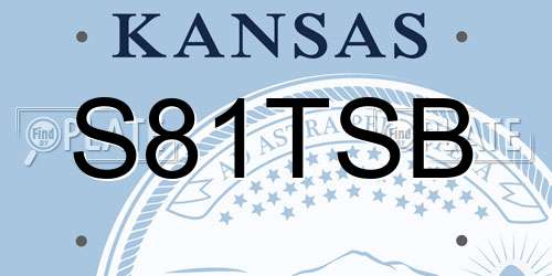 S81TSB Kansas License Plate