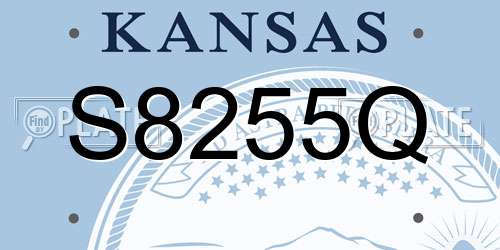 S8255Q Kansas License Plate