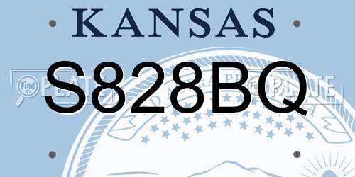 S828BQ Kansas License Plate