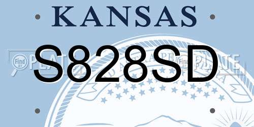 S828SD Kansas License Plate