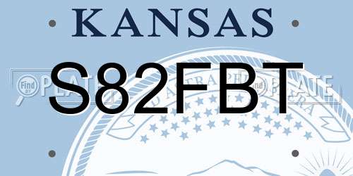 S82FBT Kansas License Plate