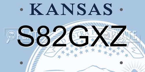 S82GXZ Kansas License Plate