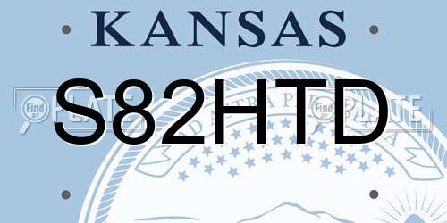 S82HTD Kansas License Plate