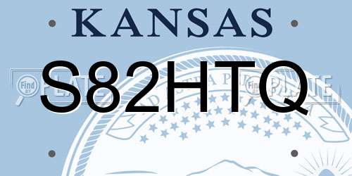 S82HTQ Kansas License Plate