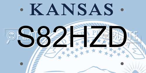 S82HZD Kansas License Plate