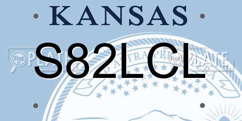 S82LCL Kansas License Plate