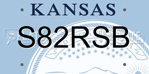 S82RSB Kansas License Plate