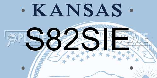 S82SIE Kansas License Plate