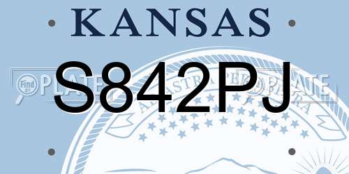 S842PJ Kansas License Plate