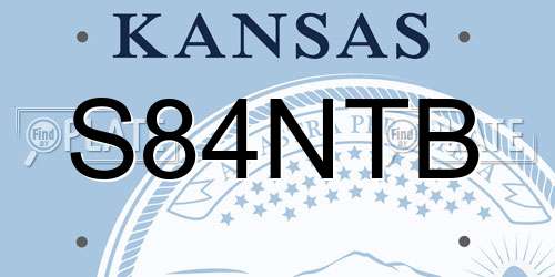 S84NTB Kansas License Plate