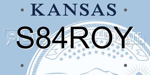 S84ROY Kansas License Plate