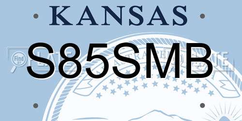 S85SMB Kansas License Plate