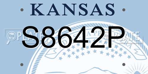S8642P Kansas License Plate