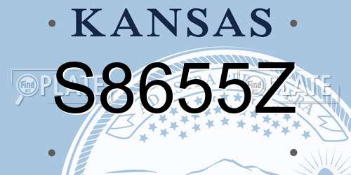 S8655Z Kansas License Plate