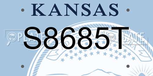 S8685T Kansas License Plate